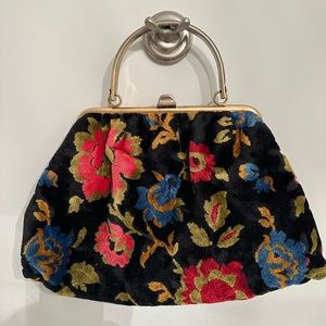 Vintage JR Chenille Carpet bag